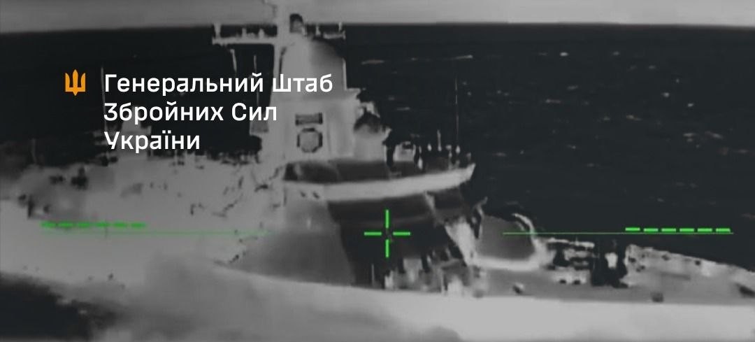 Ukrainian Drones Strike Kalibr Missile Carrier in Caspian Sea
