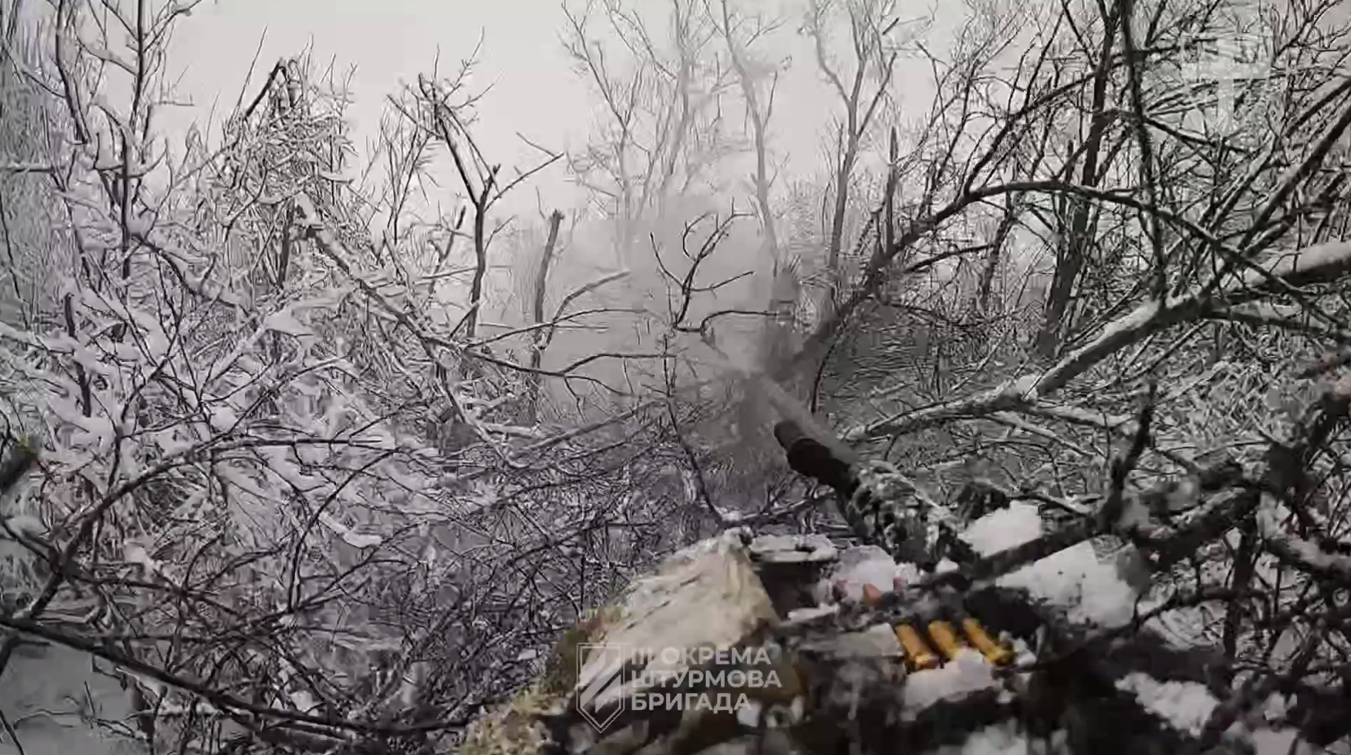 НРК Droid TW-12.7 підрозділу «NC13» ліквідував російських штурмовиків під час лютневого снігопаду