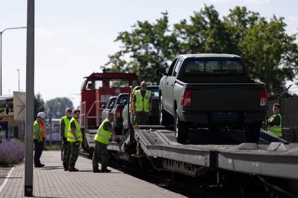 60 Toyota Hilux vehicles are being shipped to Ukraine for the needs of the Unmanned Systems Forces. Photo credits: Royal Netherlands Army