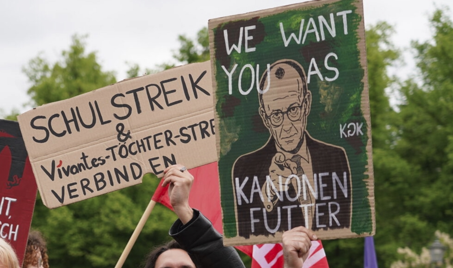 The strike action in Germany against military buildup. May 2026. Source: klassegegenklasse.org