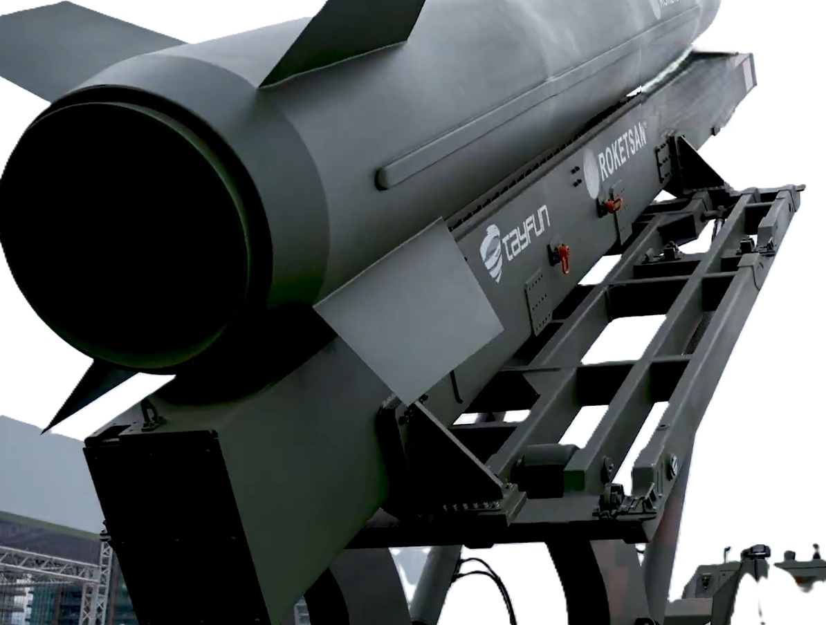 Tayfun Block-4 and Its Launcher Shown for First Time at SAHA 2026