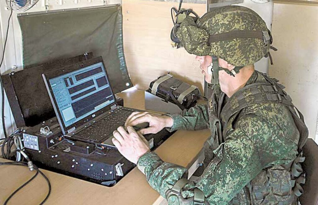 A Russian soldier with a laptop (file photo). Photo credits: limited-ric.mil.ru