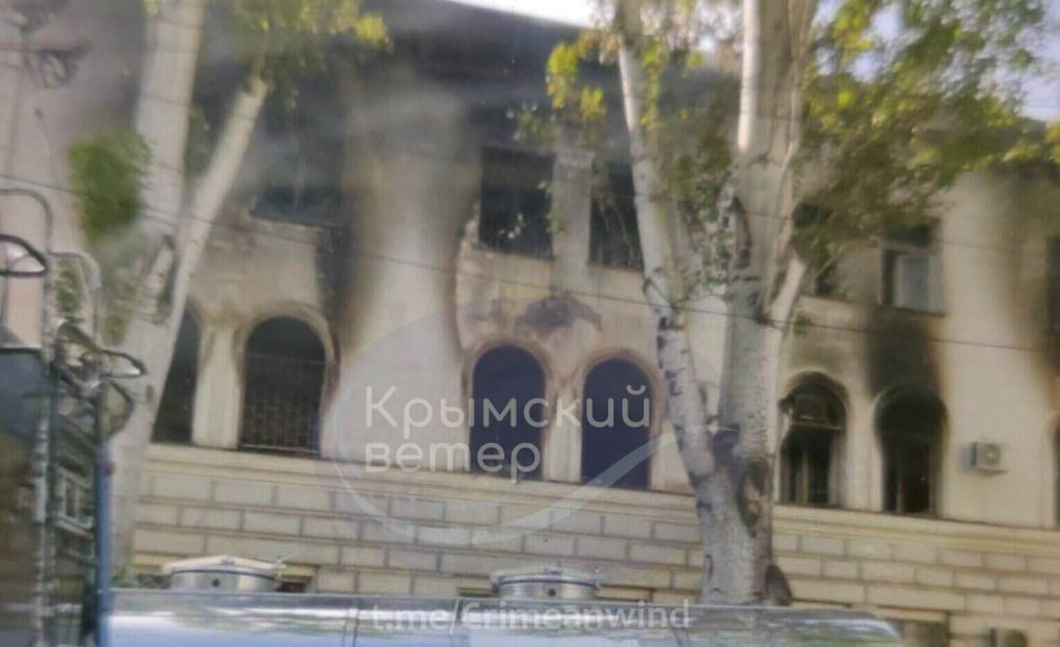 Ukrainian Strike Burns Black Sea Fleet Headquarters in Sevastopol