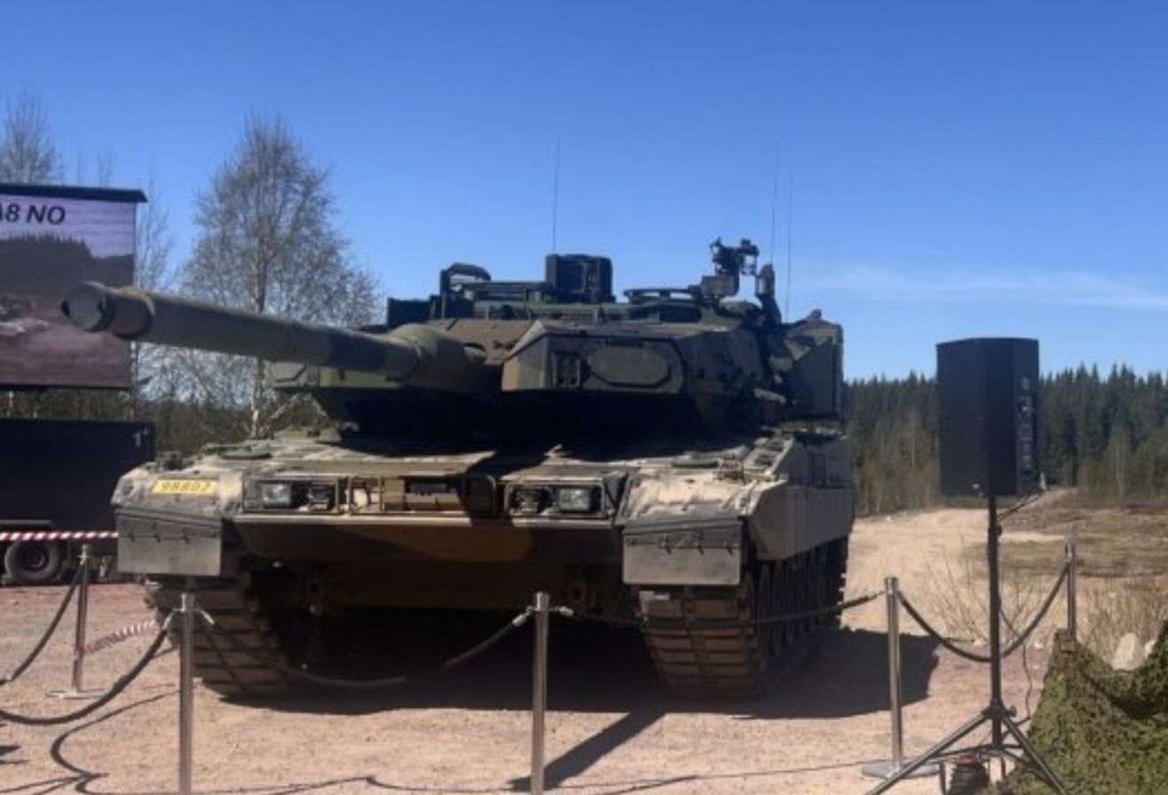 A Leopard 2A8NO tank of the Norwegian Army. April 2026. Source: KNDS