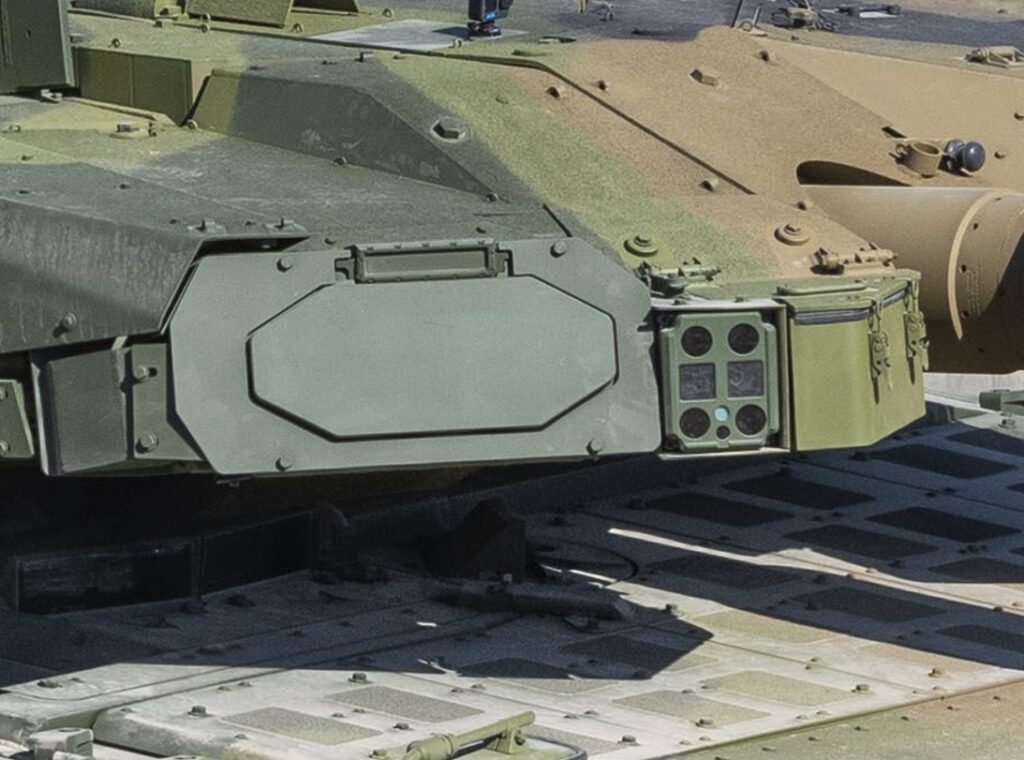 Система активного захисту TROPHY на танку Leopard 2A8NO армії Норвегії. Квітень 2026. Джерело: KNDS