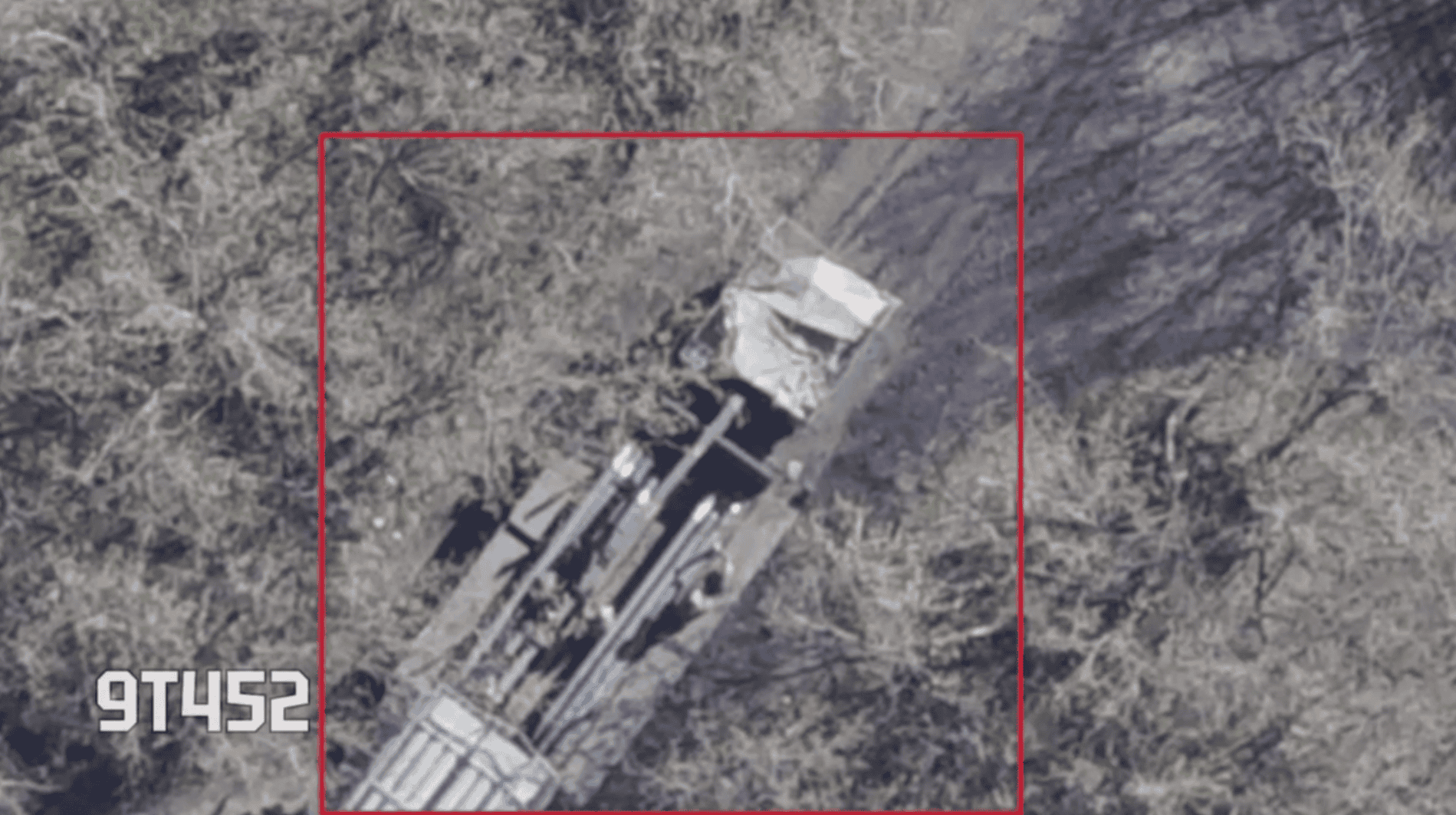 The detected loaded 9T452 vehicle. April 2026. Source: Lasar’s Group of the National Guard of Ukraine 