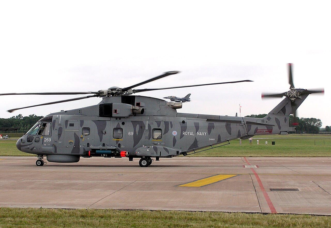 Heavy AW101 Merlin Helicopter Crashes in United Kingdom