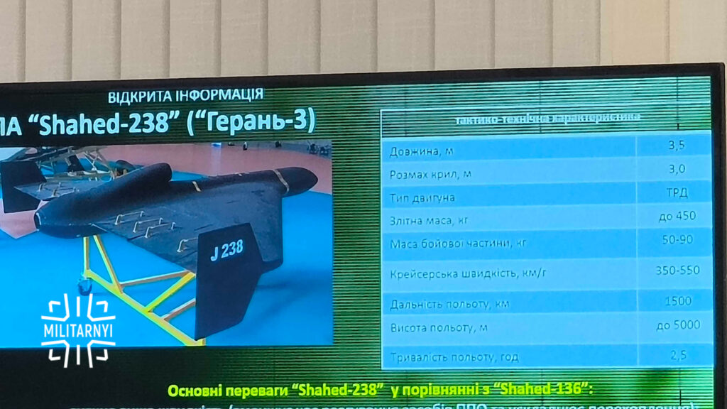 Тактико-технічні характеристики дрона «Герань-3». Фото: «Мілітарний».