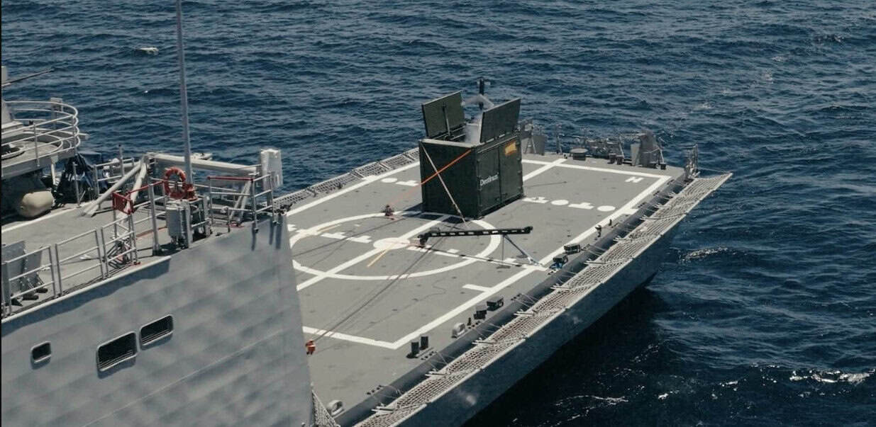 Cruise Missile Manufacturer Ruta Tests Hornet Interceptor Drone From Spanish Frigate Santa María