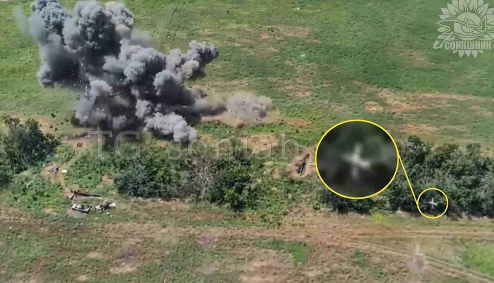 Ukrainian MiG-29 Drops Guided Bombs, Destroying Russian Frontline Position