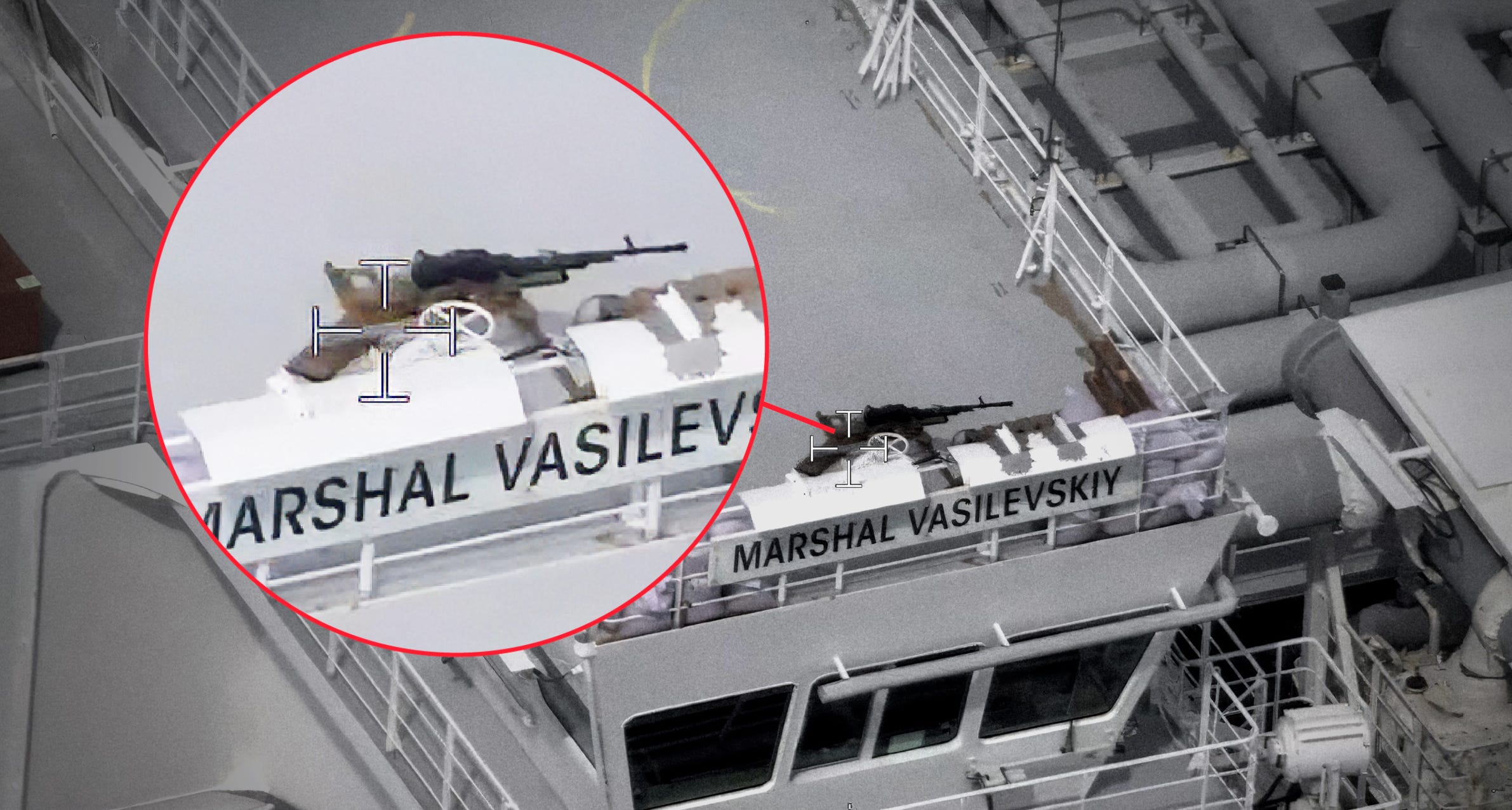 Russia Armed Gas Tanker Marshal Vasilevskiy, Which Supplies Natural Gas to Kaliningrad Region, With Machine Guns