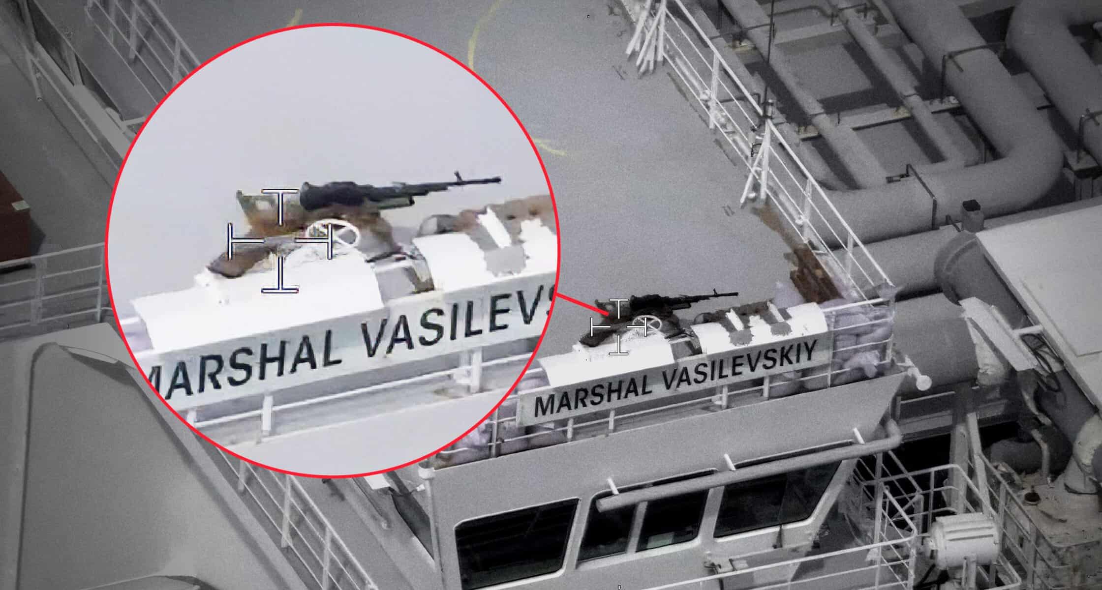Росія озброїла кулеметами танкер-газовоз «Маршал Василевский», що постачає природний газ до Калінінградської області