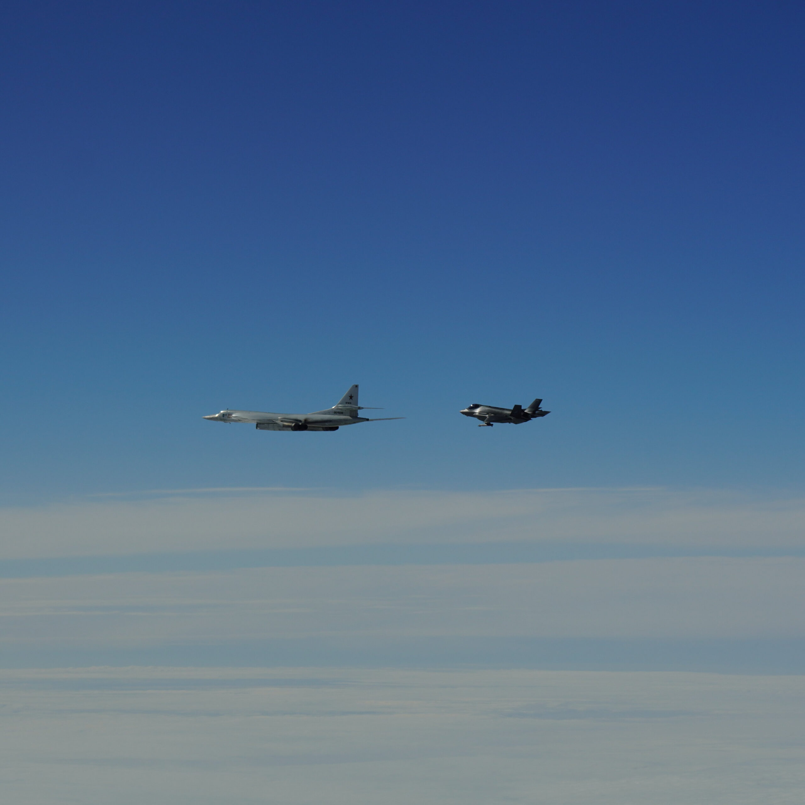 Norwegian F-35As Escort Russian Tu-160 Bombers Near the Arctic Circle