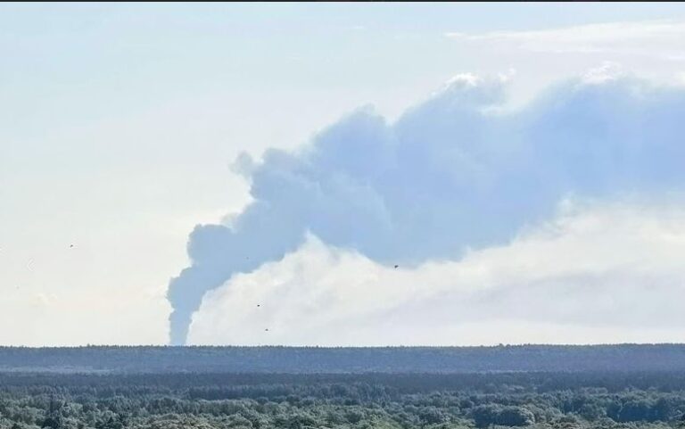 Fire on the territory of the Vtorovo oil pumping station in the Volodymyr region, 06/10/2026. Source: Supernova+