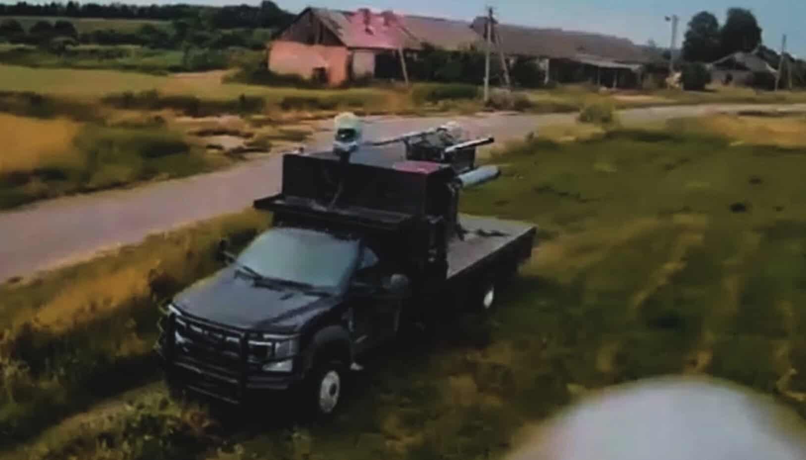 MAAWLR air defense system in footage from a Russian drone. June 2026. Ukraine. Video frame t.me/warriorofnorth