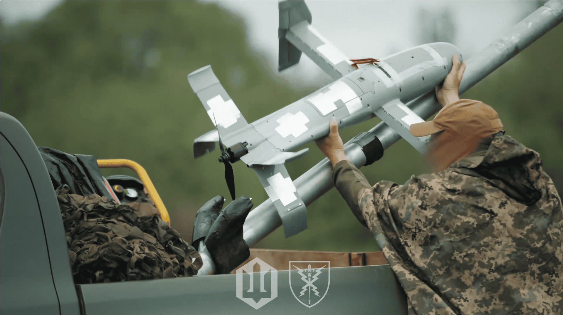 The AS3 Surveyor interceptor drone from the Merops system. Photo credits: Unmanned Systems Forces of the Armed Forces of Ukraine