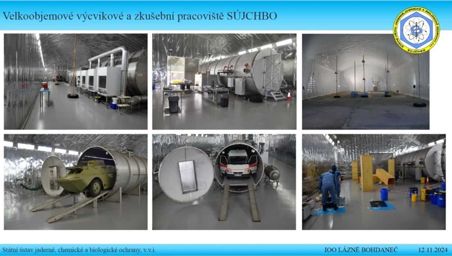 Training at the Czech Institute for Nuclear, Chemical, and Biological Protection (SÚJCHBO). Photo credits: gcms.cz