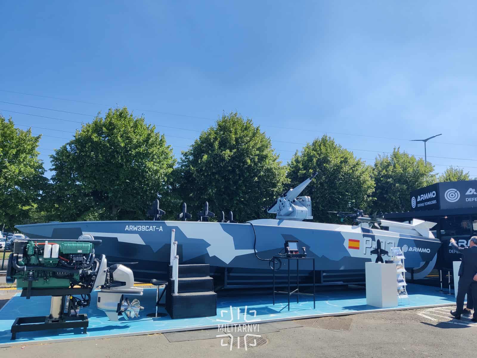 Новий іспанський морський дрон ARW39CAT-A отримав 30-мм гармату та модулі ППО