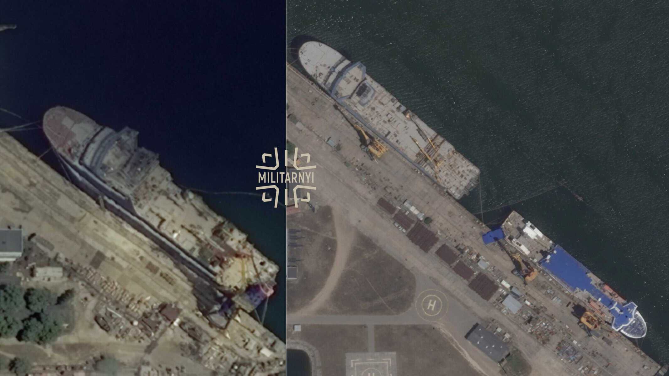 SSU Drones Hit Russian Navy Cable Ships Volga and Vyatka as Well as Ferry Petropavlovsk in Kerch
