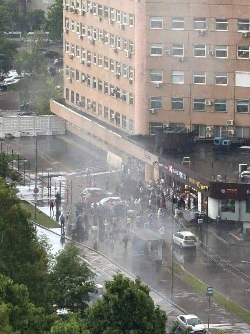 The place of the car explosion. June 9, 2026. Photo published by Telegram channel RusNews