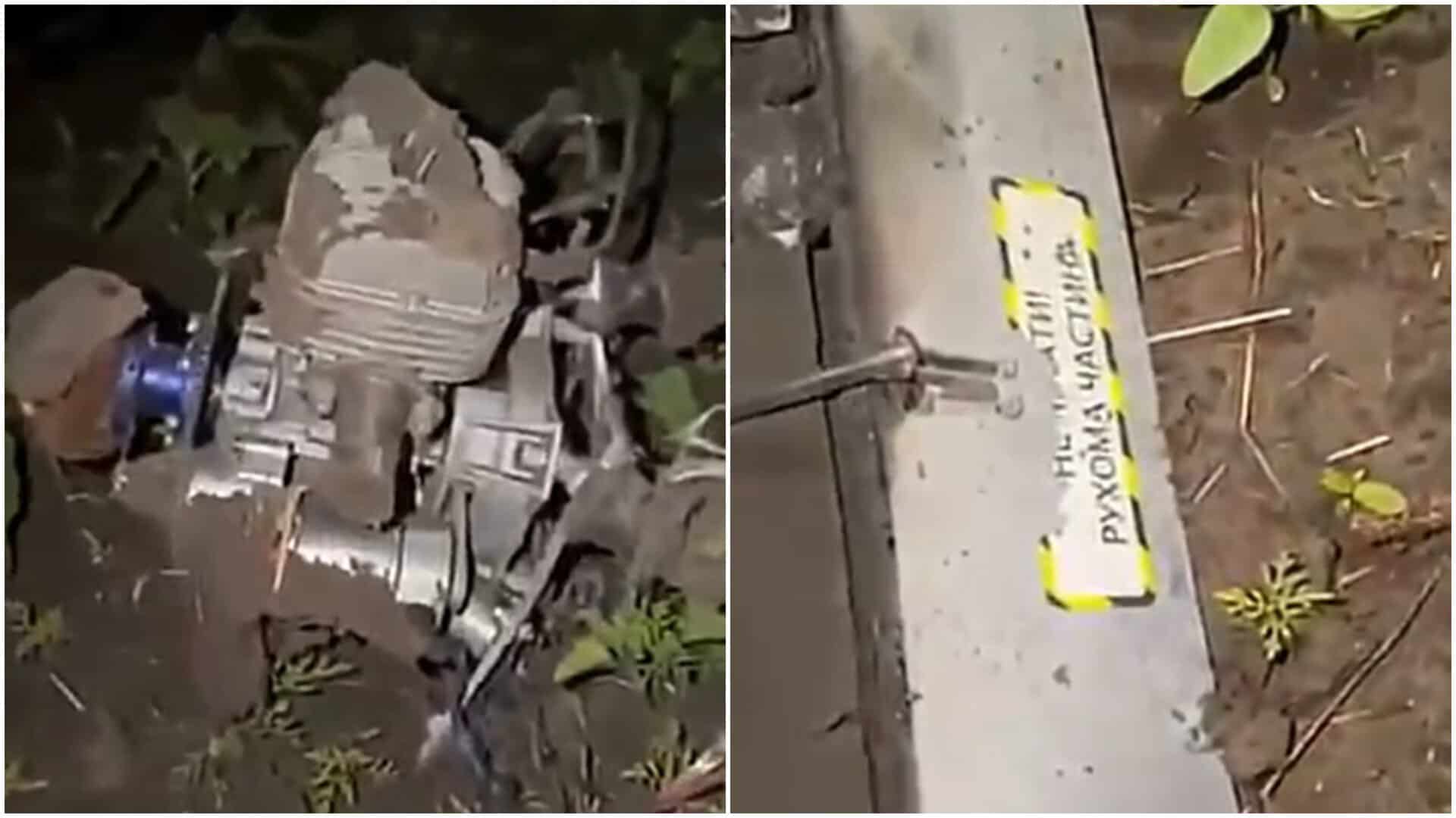Drone With Ukrainian Inscriptions Crashes in Moldova