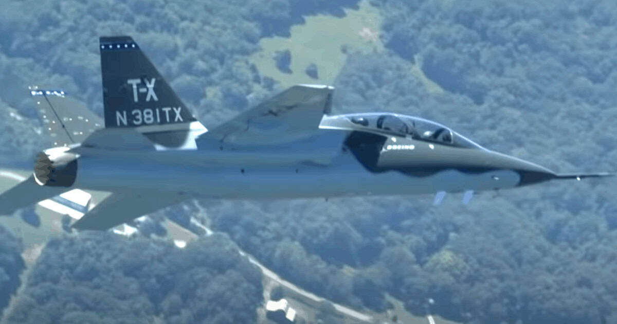 T-7A Red Hawk during testing. Photo credits: Boeing
