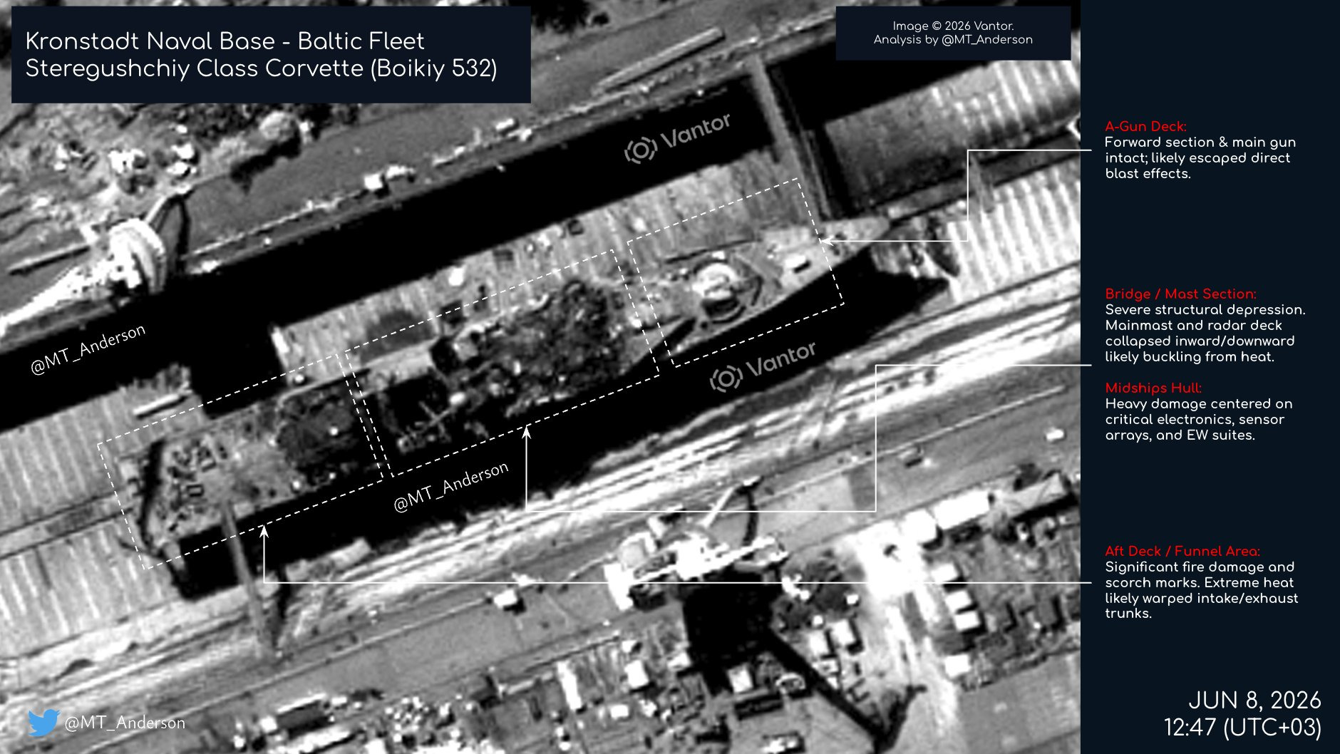 Russian Corvette Boykiy Beyond Repair, Satellite Analysis Shows