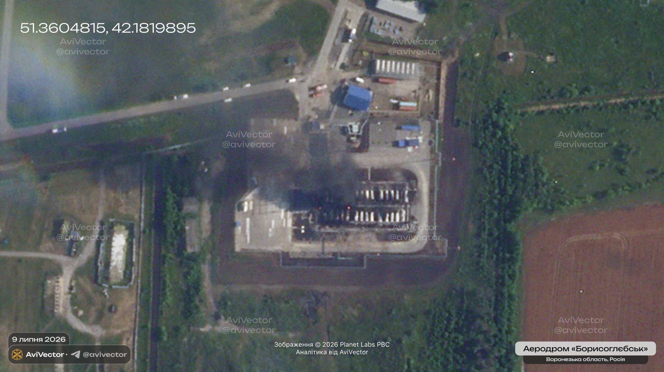 Дрон знищив склад на російському аеродромі “Борисоглебск”