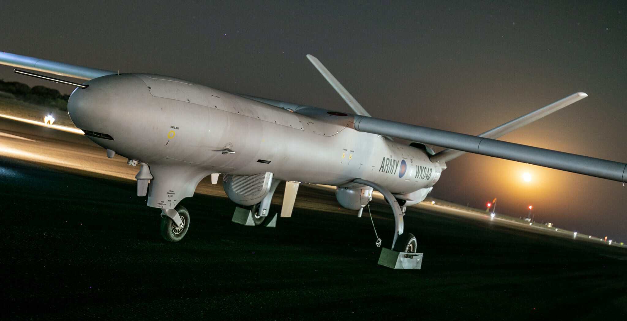 Watchkeeper drone operated by the 47th Regiment Royal Artillery in Cyprus. Photo credits: British Army