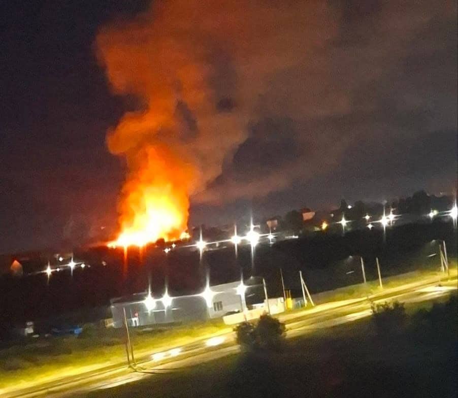 Military Facility Near Russia’s Engels-2 Strategic Air Force Base on Fire