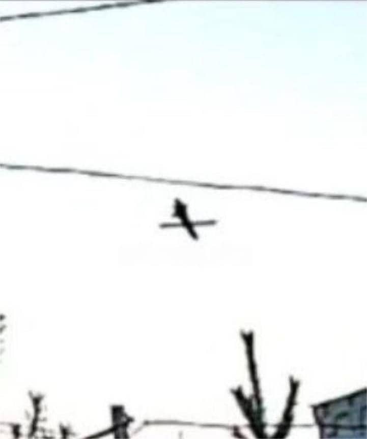 The moment of the Flamingo missile’s flight during a strike on the Promsintez OJSC plant in Chapayevsk, Samara region. March 28, 2026. Photo: Exilenova+