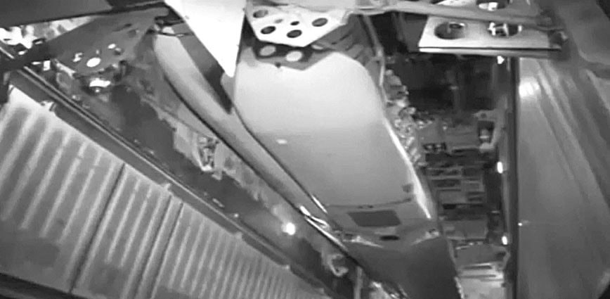 Крилаті ракети Х-101 у бомбовідсіку бомбардувальника Ту-160 на багатопозиційній пусковій установці 9А829К3. Фото: Міністерство оборони Росії.