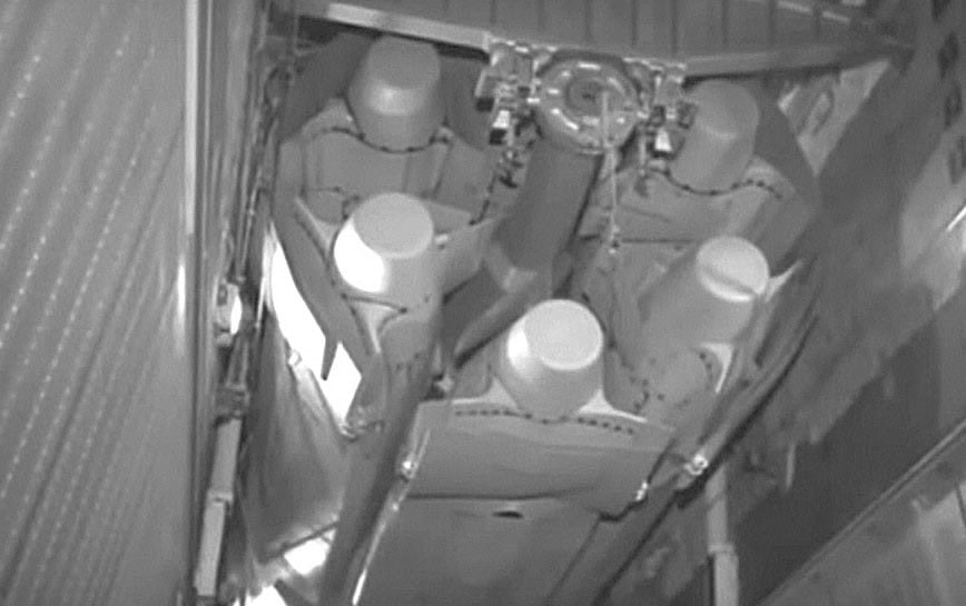 Крилаті ракети Х-101 у бомбовідсіку бомбардувальника Ту-160 на багатопозиційній пусковій установці 9А829К3. Фото: Міністерство оборони Росії.