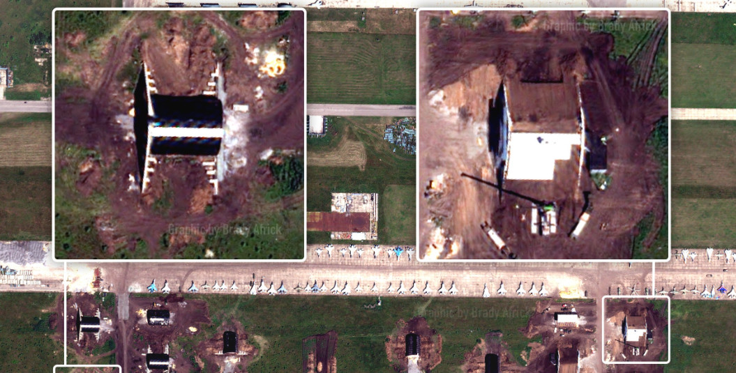 Russians Build New Shelters at Lipetsk Airbase to Counter Ukrainian Strikes