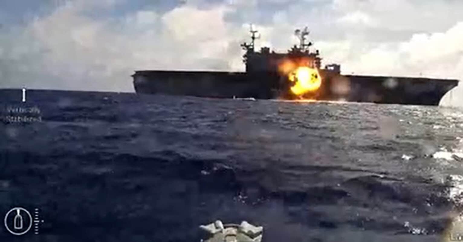 ВМС США застосували морські дрони-камікадзе для потоплення десантного корабля USS Peleliu