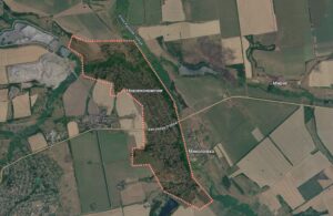 Novoekonomichne village, near which defense forces destroyed a road bridge. Google Maps satellite image