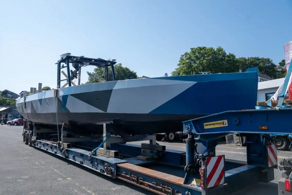 The Oceanus17 ocean drone was built in Britain—it can remain on a mission for up to 100 days