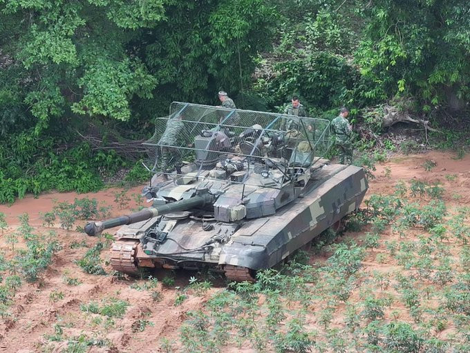 Just Like at Home: Thailand Equips Oplot-T Tanks with Anti-Drone Mesh