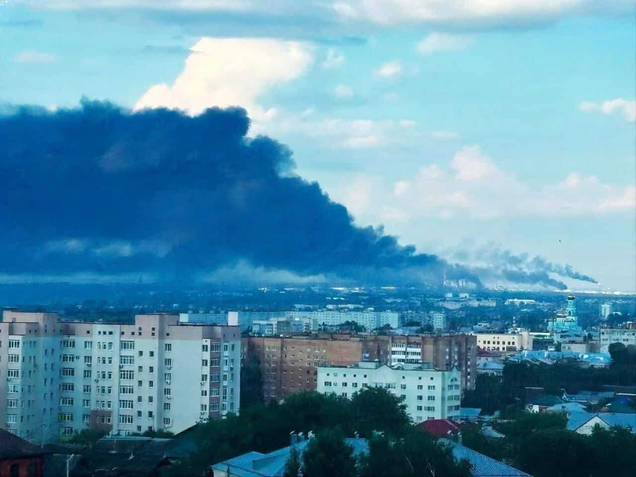 Drones Struck the Syzran Oil Refinery, Causing Fire