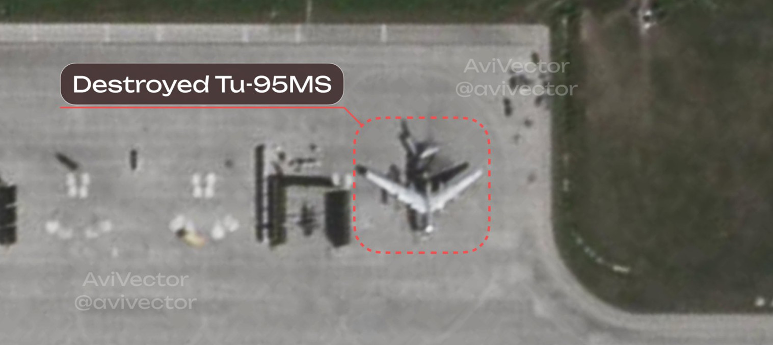 Satellite Images Confirm Destruction of Russian Tu-95MS Bomber