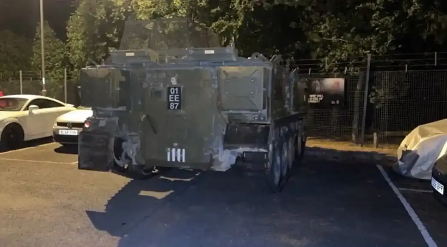 British Soldiers Steal Bulldog APC After Drinking, Hit Comrades’ Cars