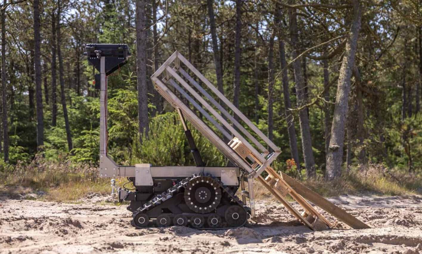 Ground drone from the company during trials in Denmark. June 2026. Photo credits: forsvaret.dk