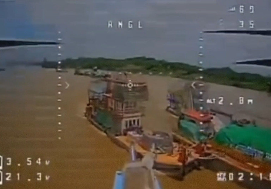 Myanmar Rebels Attack Government River Tug With FPV Drone