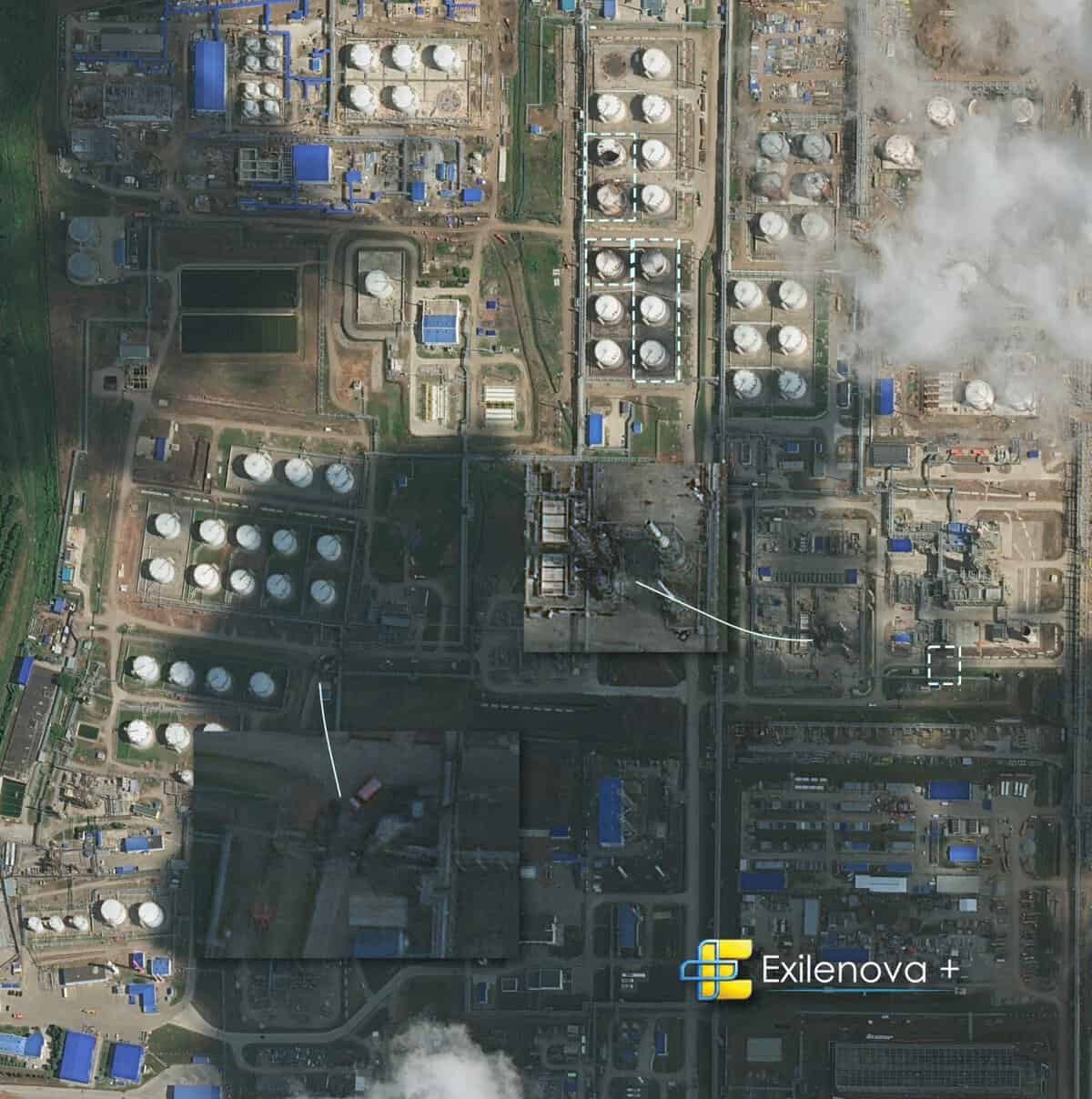 Satellite image of the Ilsky refinery. July 11, 2026. Source: Exilenova+