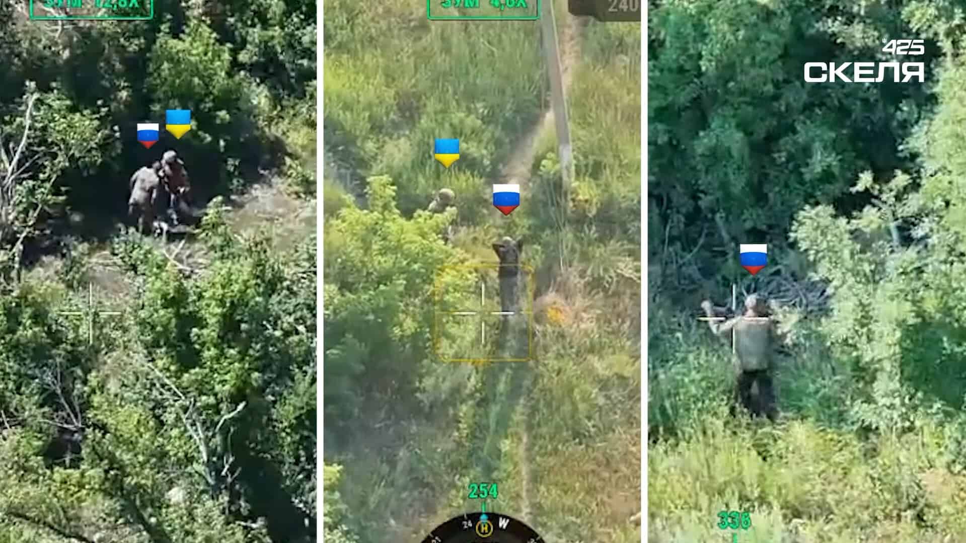 Дрон із гучномовцем змусив трьох росіян здатися в полон