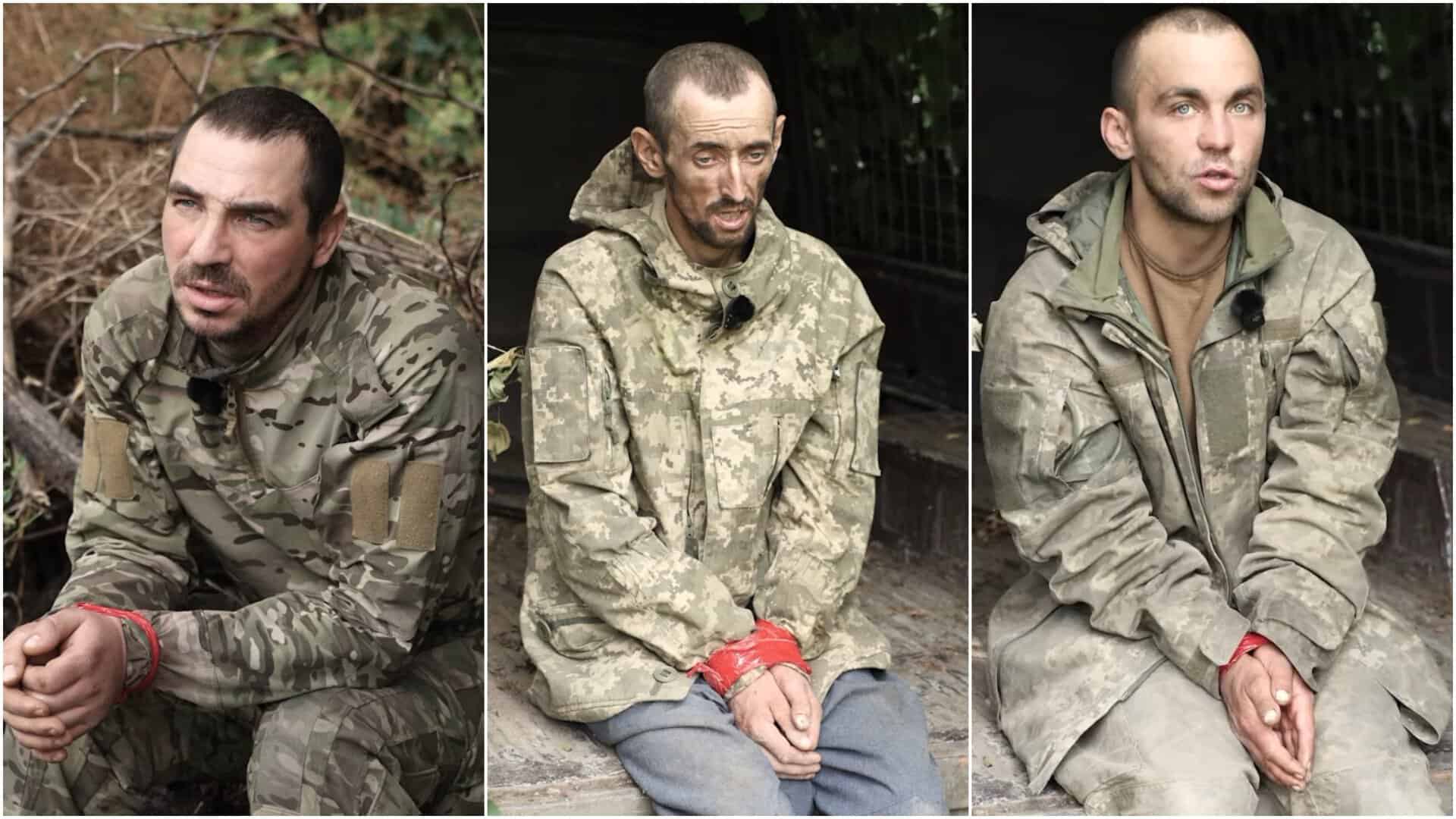 Російські полонені, які здалися у полон дрону з гучномовцем. Липень 2026. Фото: Полк "Скеля".