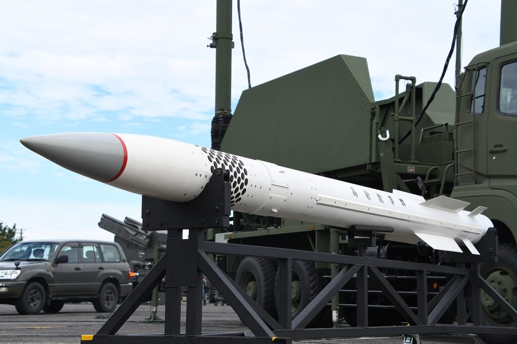 A PAC-3 interceptor missile of the Patriot system. Photo credits: JASDF