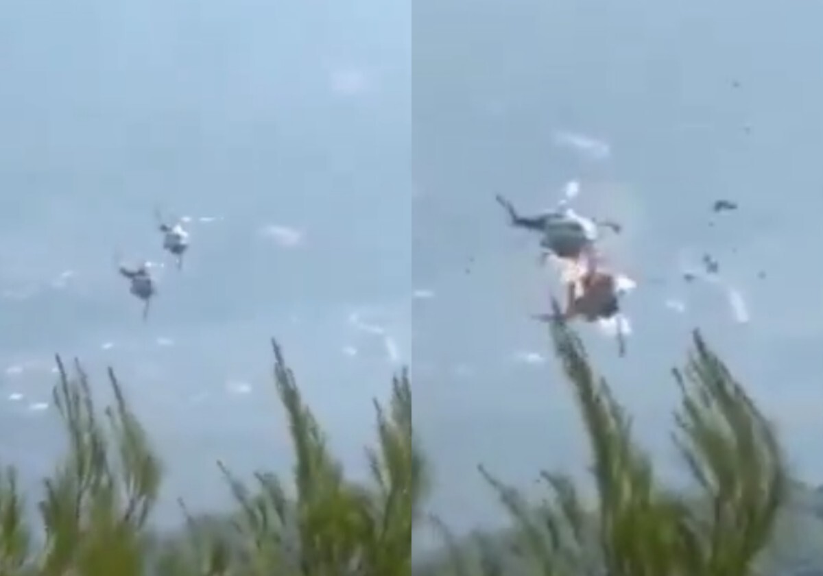 Two Bell Helicopters Collide Midair in Greece