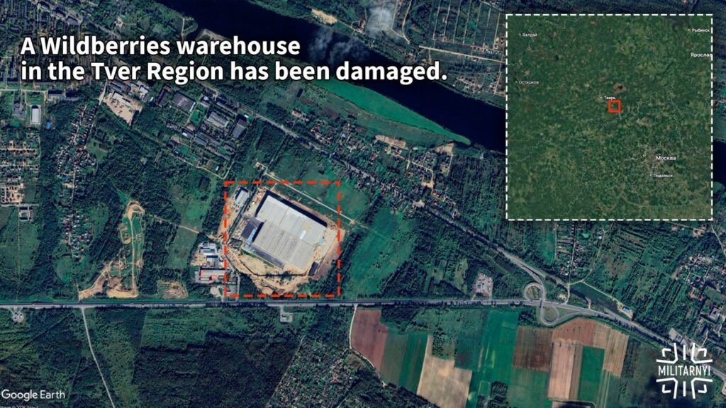 Geolocation of the Wildberries warehouse in the Tver region of the Russian Federation. Source: Militarnyi