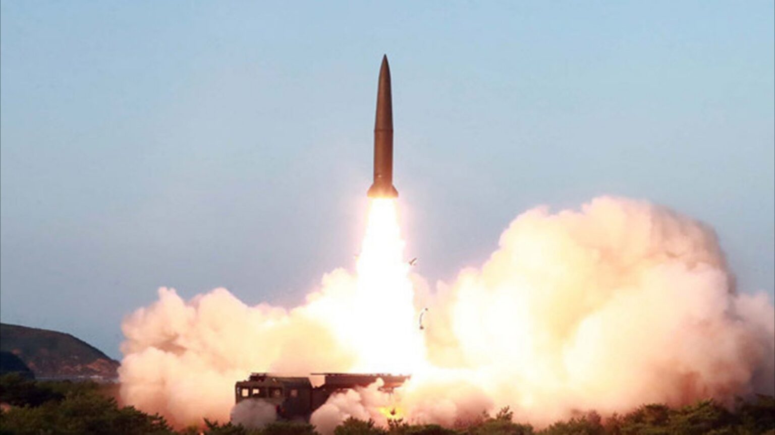 Launch of a Hwasong-11Ga short-range ballistic missile. Photo credits: Korean Central Television (KCTV)